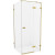 Душевой уголок New Trendy Avexa Gold 120х100 R EXK-1771 профиль Брашированное золото стекло прозрачное