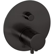 Смеситель для душа Remer Minimal Thermo NT09KBCFP с термостатом Черный брашированный хром Смеситель для душа Remer Minimal Thermo NT09KBCFP с термостатом Черный брашированный хром