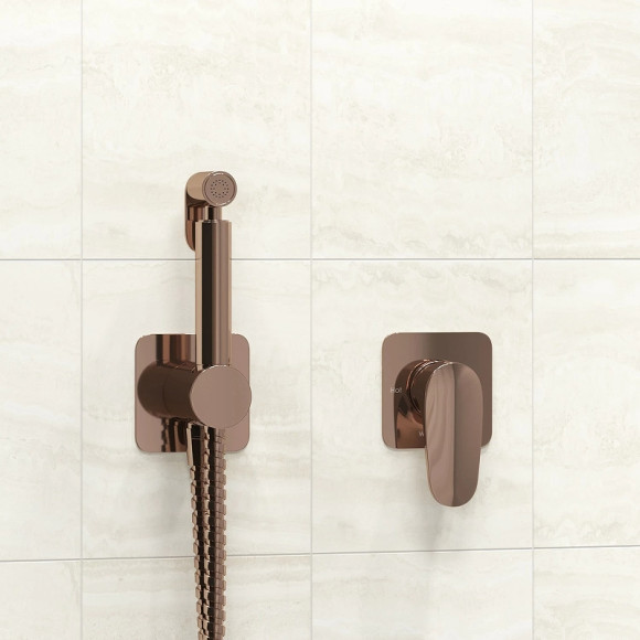 Гигиенический душ со смесителем WasserKRAFT Asphe A7751.290.292.335 Розовое золото