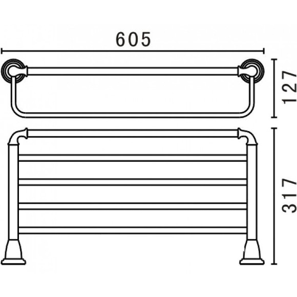 Полка для полотенец Art&Max Bianchi AM-E-2610-Br Бронза Полка для полотенец Art&Max Bianchi AM-E-2610-Br Бронза
