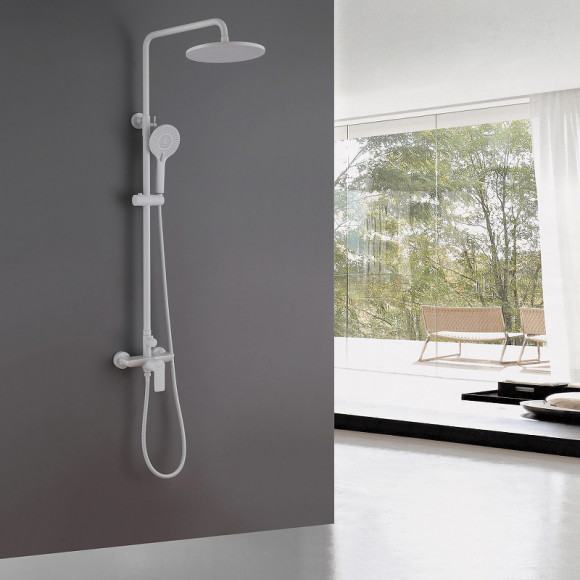 Душевая система Abber Weiss Insel AF8020FW Белая матовая Душевая система Abber Weiss Insel AF8020FW Белая матовая