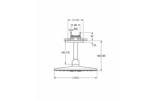 Верхний душ Grohe Rainshower SmartActive 26481000 Хром Верхний душ Grohe Rainshower SmartActive 26481000 Хром
