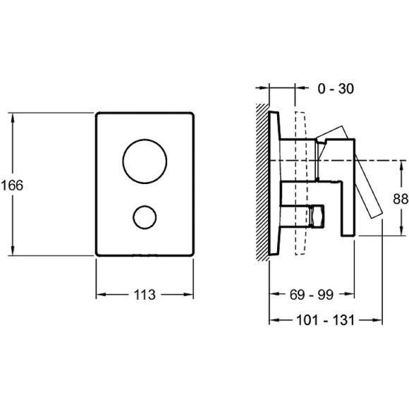 Смеситель для душа Jacob Delafon Stillness E98723-CP Хром Смеситель для душа Jacob Delafon Stillness E98723-CP Хром