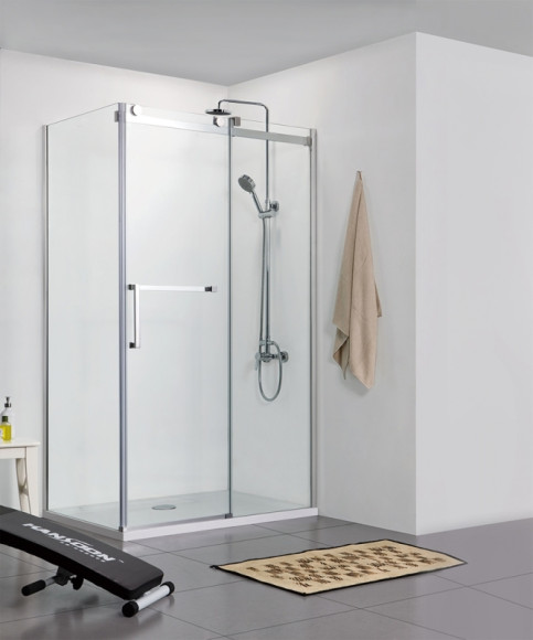 Душевой уголок Bravat Wave 120x80 BS120.3102S профиль Хром стекло прозрачное