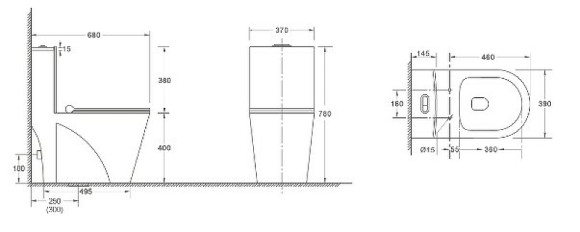 Унитаз компакт WeltWasser Welzbach 001 GL-WT 10000003805 Белый глянец с бачком и сиденьем Микролифт Унитаз компакт WeltWasser Welzbach 001 GL-WT 10000003805 Белый глянец с бачком и сиденьем Микролифт