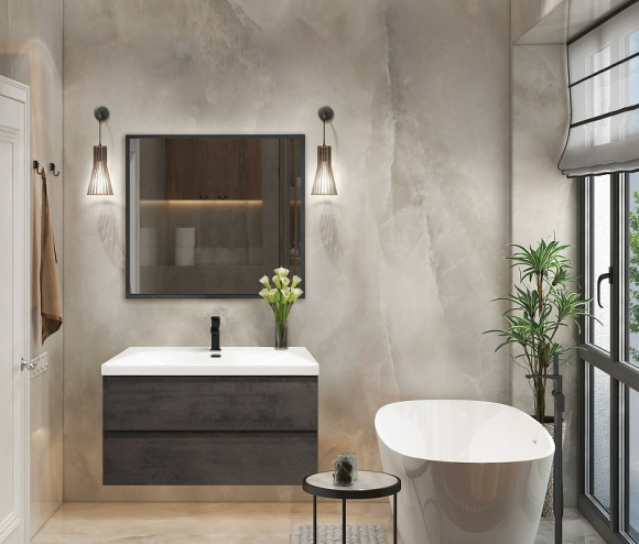 Тумба под раковину Cezares Molveno 100 MOLVENO-100-2C-SO-OSS подвесная Ossido