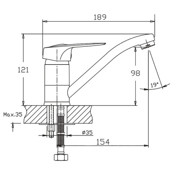 Смеситель для раковины Haiba HB4537 Хром Смеситель для раковины Haiba HB4537 Хром