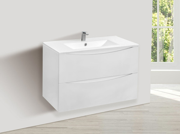 Тумба под раковину Vincea Mia 75 VMC-2MC750GW подвесная G.White Тумба под раковину Vincea Mia 75 VMC-2MC750GW подвесная G.White