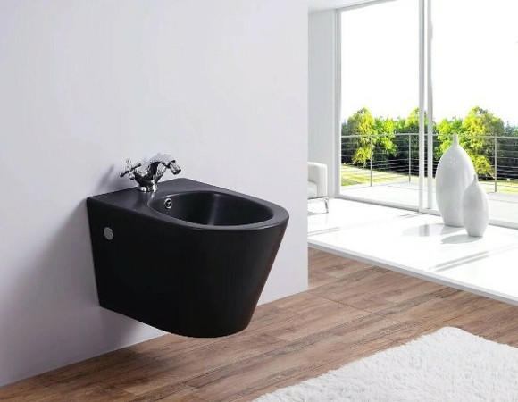 Биде Timo Kulo TK-404MB подвесное Черное матовое