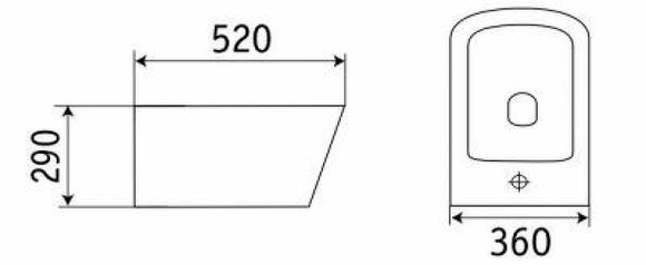 Биде CeramaLux NS5370MB подвесное Черное матовое