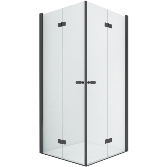 Душевой уголок New Trendy New Soleo Black 80х80 D-0234A/D-0238A профиль Черный стекло прозрачное