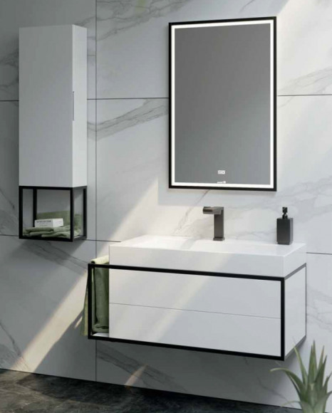 Тумба под раковину Clarberg Logic 100 R LOG0110R подвесная Белая Тумба под раковину Clarberg Logic 100 R LOG0110R подвесная Белая