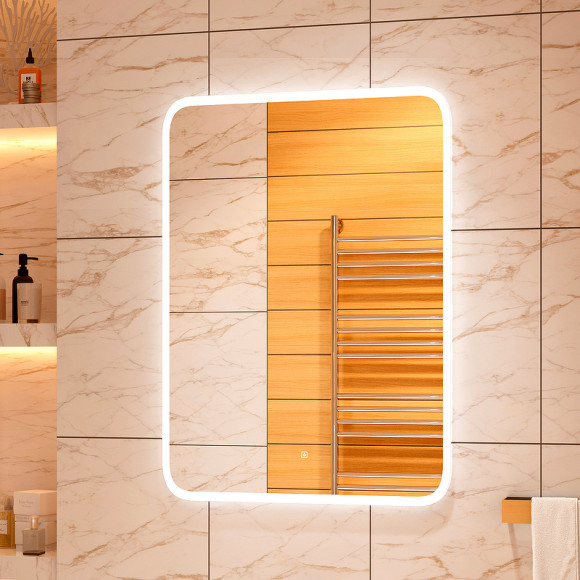 Зеркало Континент Glamour 700х1000 ЗЛП277 с подсветкой с сенсорным выключателем Зеркало Континент Glamour 700х1000 ЗЛП277 с подсветкой с сенсорным выключателем