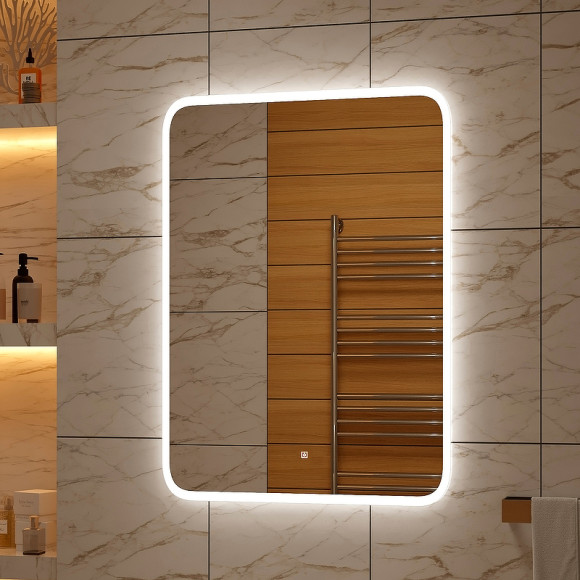 Зеркало Континент Glamour 700х1000 ЗЛП277 с подсветкой с сенсорным выключателем Зеркало Континент Glamour 700х1000 ЗЛП277 с подсветкой с сенсорным выключателем