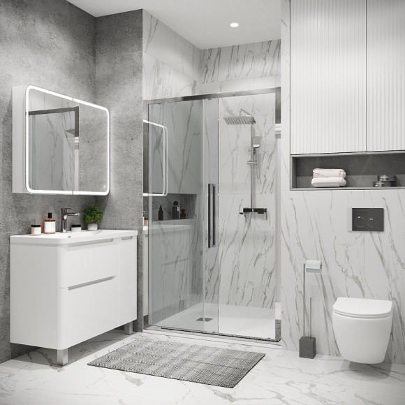 Душевая дверь Grossman Cosmo 130 100.K33.02.130.10.00 профиль Хром стекло прозрачное Душевая дверь Grossman Cosmo 130 100.K33.02.130.10.00 профиль Хром стекло прозрачное