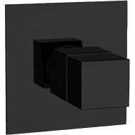 Смеситель для душа Remer Qubica Thermo QT30NO с термостатом Черный матовый