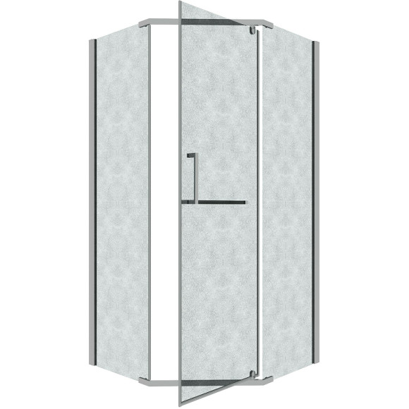 Душевой уголок Grossman Pragma 90х90 302.K33.03.9090.10.02 профиль Хром стекло шиншилла Душевой уголок Grossman Pragma 90х90 302.K33.03.9090.10.02 профиль Хром стекло шиншилла