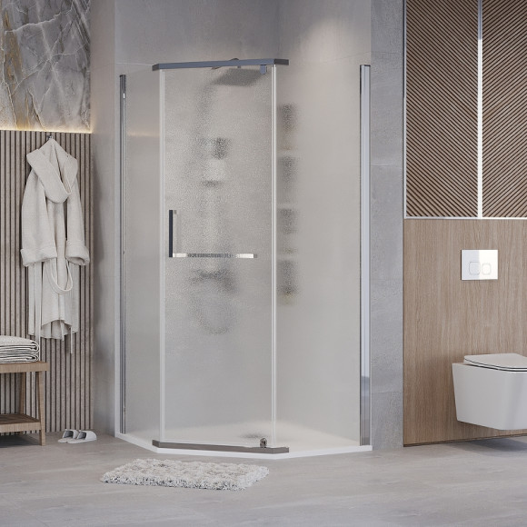 Душевой уголок Grossman Pragma 90х90 302.K33.03.9090.10.02 профиль Хром стекло шиншилла Душевой уголок Grossman Pragma 90х90 302.K33.03.9090.10.02 профиль Хром стекло шиншилла