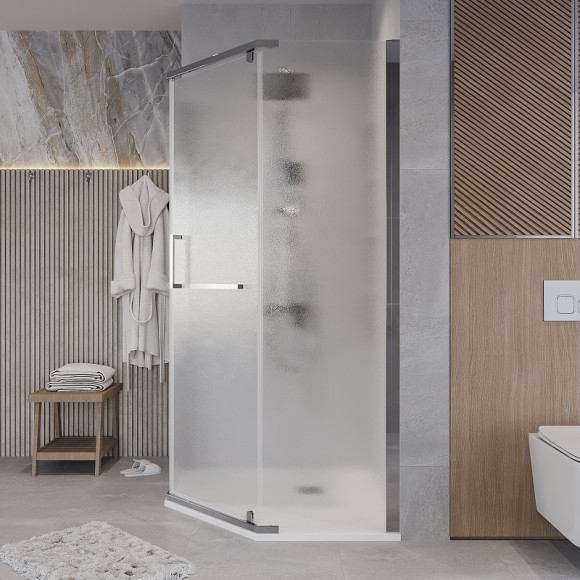 Душевой уголок Grossman Pragma 90х90 302.K33.03.9090.10.02 профиль Хром стекло шиншилла Душевой уголок Grossman Pragma 90х90 302.K33.03.9090.10.02 профиль Хром стекло шиншилла