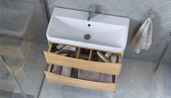 Тумба под раковину Velvex Clay 80 tp.CLA.9595.80.2Y подвесная Дуб верона