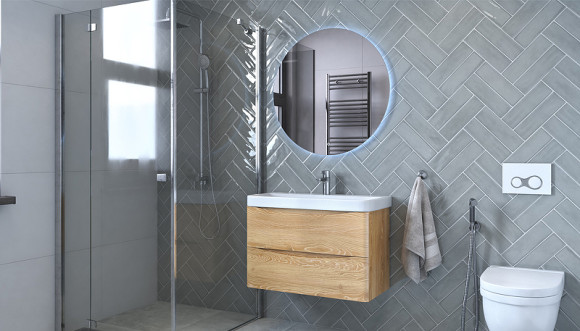 Тумба под раковину Velvex Clay 80 tp.CLA.9595.80.2Y подвесная Дуб верона