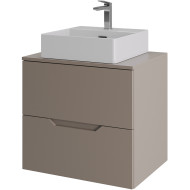 Тумба с раковиной Orange Line 60 Li-60TuLMDF+B04-405W подвесная Латте матовый