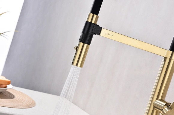 Смеситель для кухни Paulmark Leader Le214101-SBG Светлое брашированное золото