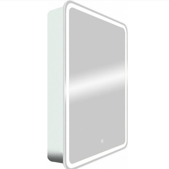 Зеркальный шкаф Art&Max Platino AM-Pla-600-800-1D-L-DS-F с подсветкой с сенсорным выключателем Белый Зеркальный шкаф Art&Max Platino AM-Pla-600-800-1D-L-DS-F с подсветкой с сенсорным выключателем Белый
