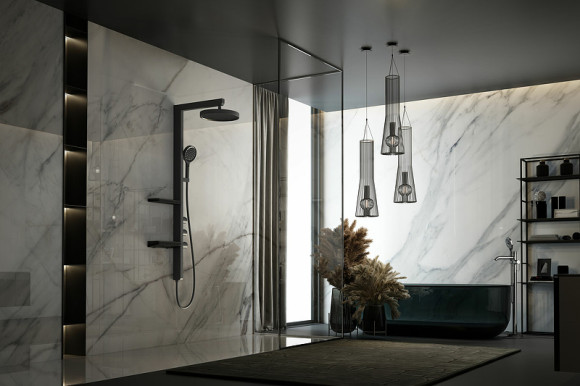 Душевая система Vincea Inspire  VSFS-3I11MB Черная матовая