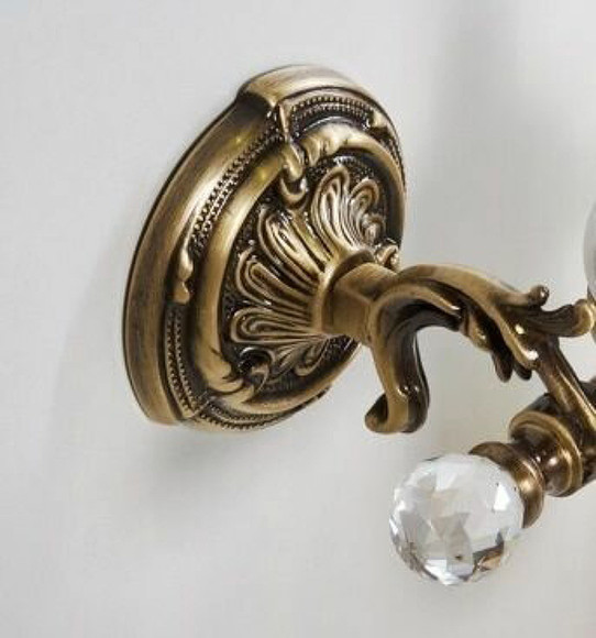 Полотенцедержатель c мыльницей Art&Max Barocco Crystal AM-2057P-Br-C Бронза