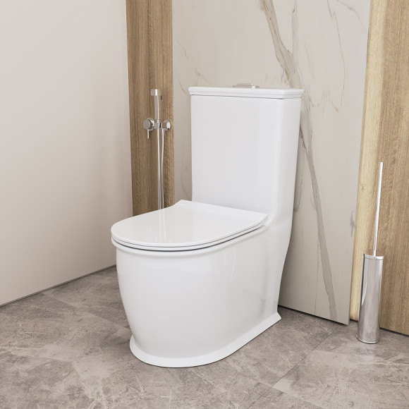 Унитаз моноблок Grossman Retro GR-4492S с бачком и сиденьем Микролифт Унитаз моноблок Grossman Retro GR-4492S с бачком и сиденьем Микролифт