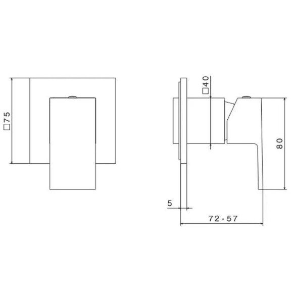Смеситель для душа Kerama Marazzi Futura 66475EKM.01.093 Черный матовый