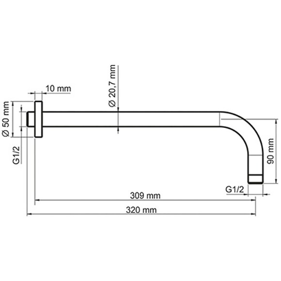 Кронштейн для верхнего душа WasserKRAFT Isar A114 Темная бронза Кронштейн для верхнего душа WasserKRAFT Isar A114 Темная бронза
