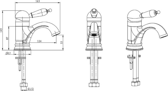 Смеситель для раковины Boheme Medici Ripresa 301-SW Бронза