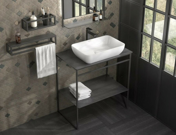 Консоль под раковину Kerama Marazzi Plaza Next 80 PL.N.80.01\BLK.M Черная матовая