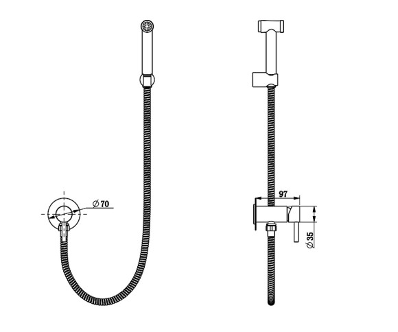 Гигиенический душ со смесителем Bronze de Luxe Scandi 14512B Чёрный матовый Гигиенический душ со смесителем Bronze de Luxe Scandi 14512B Чёрный матовый