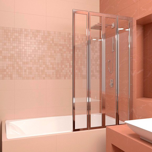 Шторка на ванну Veconi Palau 90 R PL74R-90-01-19C4 профиль Хром стекло прозрачное Шторка на ванну Veconi Palau 90 R PL74R-90-01-19C4 профиль Хром стекло прозрачное