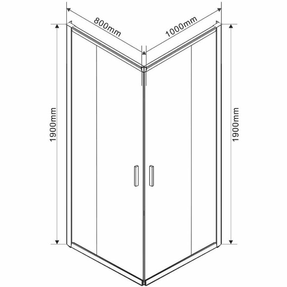 Душевой уголок Vincea Garda 100x80 VSS-1G8010CGB профиль Черный стекло тонированное
