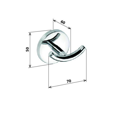 Крючок для полотенец Bemeta Alfa 102406022 Хром