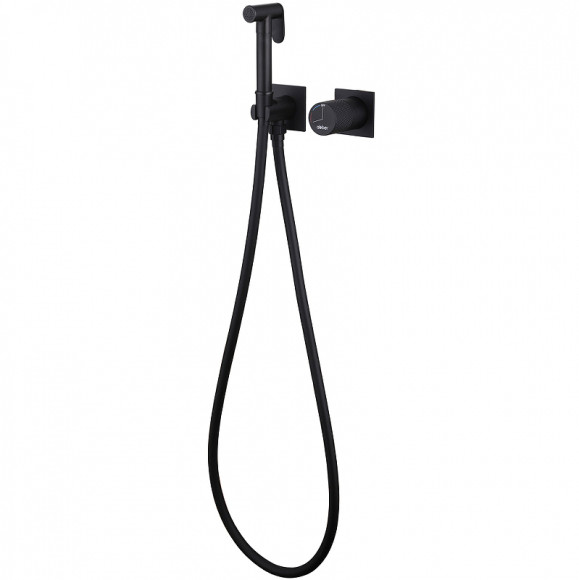 Гигиенический душ со смесителем Abber Rund AF8725B Черный матовый Гигиенический душ со смесителем Abber Rund AF8725B Черный матовый