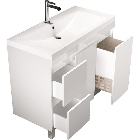 Тумба под раковину 1MarKa Cube 100Н У79527 Белый глянец Тумба под раковину 1MarKa Cube 100Н У79527 Белый глянец