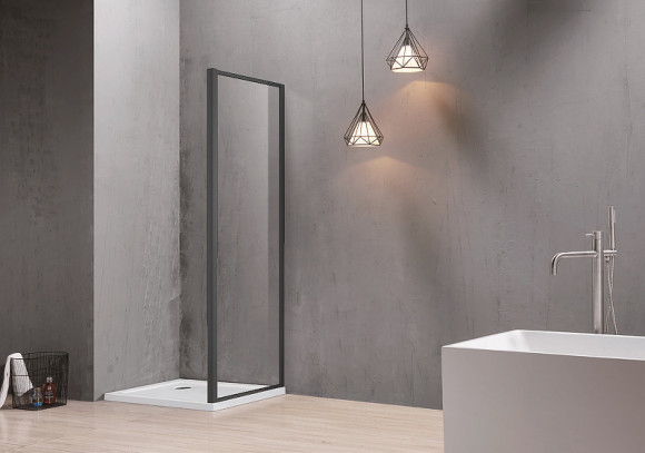 Душевая стенка Aquatek 90 AQ ARI WA 09020BL профиль Черный стекло прозрачное Душевая стенка Aquatek 90 AQ ARI WA 09020BL профиль Черный стекло прозрачное