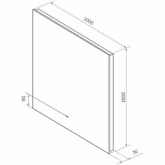 Зеркало Континент Trezhe 1000x1000 ЗЛП397 с подсветкой с бесконтактным выключателем