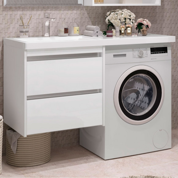 Тумба под раковину Opadiris Фреш 120 00-00002179 подвесная Белая глянцевая Тумба под раковину Opadiris Фреш 120 00-00002179 подвесная Белая глянцевая