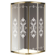 Душевой уголок Cezares Giubileo R2 90x90 GIUBILEO-R-2-90-SCORREVOLE-CP-G профиль Золото стекло прозрачное с матовым рисунком Душевой уголок Cezares Giubileo R2 90x90 GIUBILEO-R-2-90-SCORREVOLE-CP-G профиль Золото стекло прозрачное с матовым рисунком