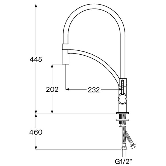 Смеситель для кухни Santek Брукс WH5A45013C001 Хром Черный