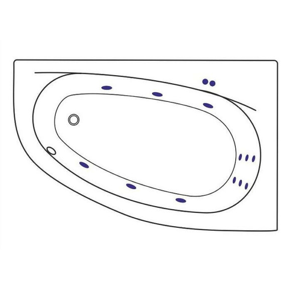 Акриловая ванна Excellent Kameleon 170x110 R WAEX.KMP17.LINE.GL с гидромассажем