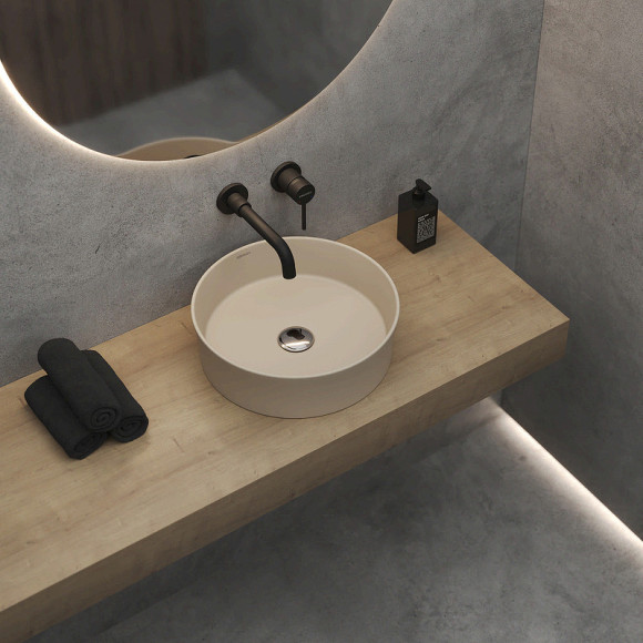 Раковина-чаша Berges Ego SL 38 181071 Жасмин матовый Раковина-чаша Berges Ego SL 38 181071 Жасмин матовый