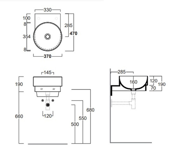 Раковина Simas Po-Mo 37 PO05bi Белая Раковина Simas Po-Mo 37 PO05bi Белая