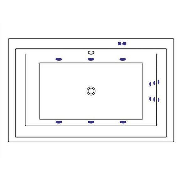 Акриловая ванна Excellent Crown Lux 190x120 WAEX.CRO19.LINE.CR с гидромассажем